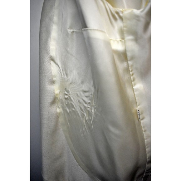 Vintage Marcy Allen 2 Piece Ivory Beaded Neckline Dress & Jacket-Women's Size D - Picture 12 of 12